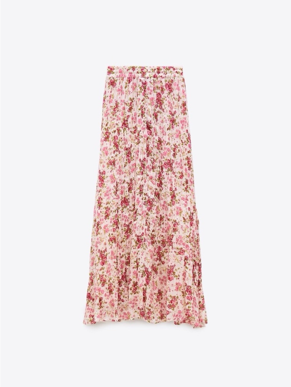 Zara Floral Printed Maxi Skirt with Beads
